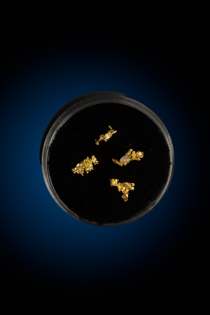 (image for) Four Unique Crystallized Golds from Eagle's Nest Gold Mine - 0.36 grams